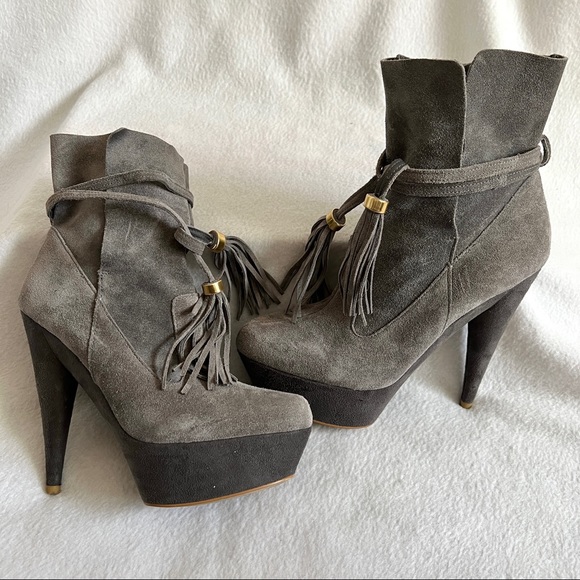 Colin Stuart for Victoria’s Secret Suede Platform Stiletto Booties - Picture 6 of 15